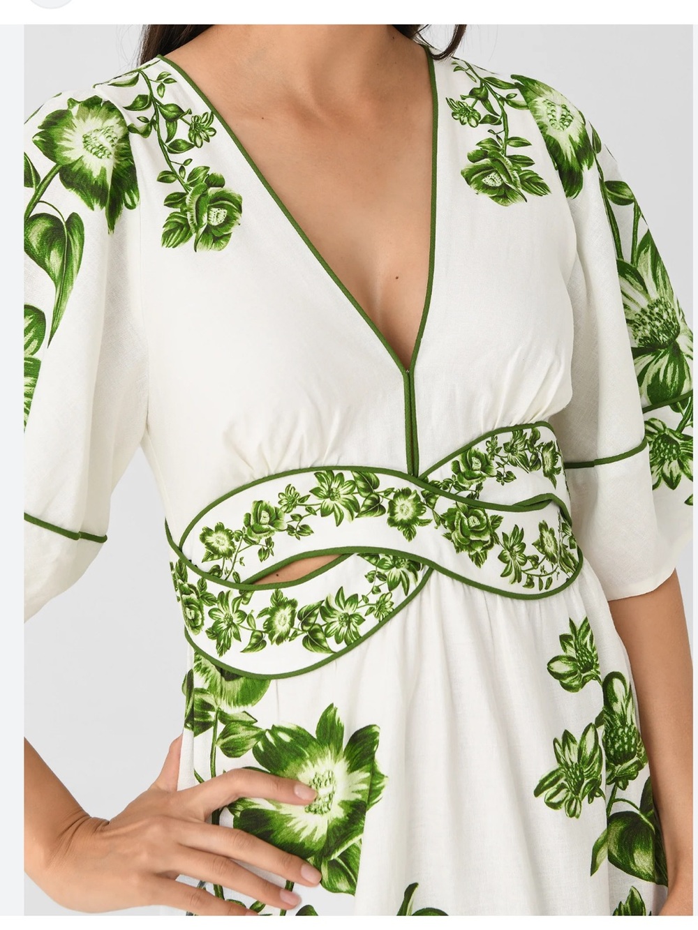 Farm Rio Floral Cascade Midi Dress - Picture 1 of 15